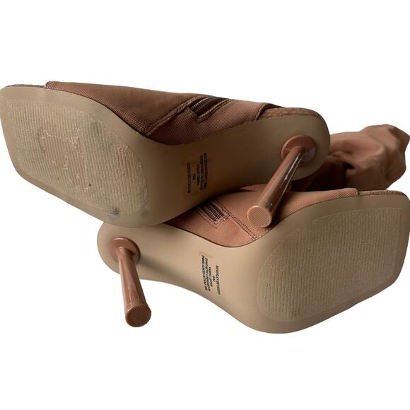 Steve Madden Boots Beverley Blush Mesh Nude Pink Over Knee Boot Women's Size 6 - Picture 9 of 11